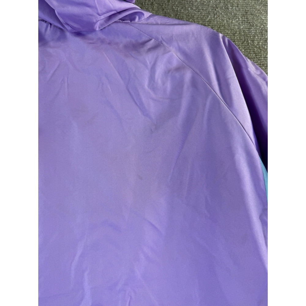 Eddie Bauer Girls Reversible Windbreaker/Fleece Hooded Jacket Size L Purple/Teal - Picture 14 of 14